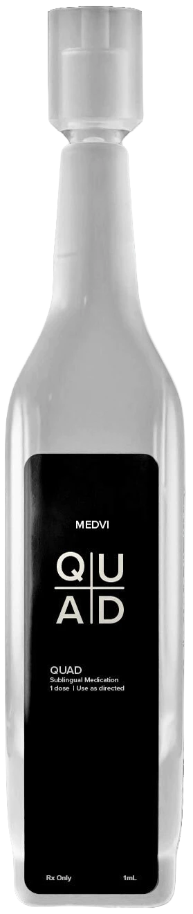 QUAD by MEDVi liquid treatment bottle